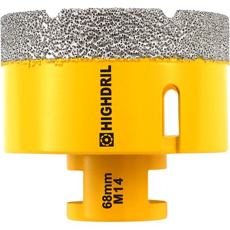 Foret Diamanté - 68MM M14 Scie Cloche Diamantée pour Porcelaine Carrelage Céramique Marbre Granit Quartz Pierre Maçonnerie Trépan Diamant Foret (1/5)