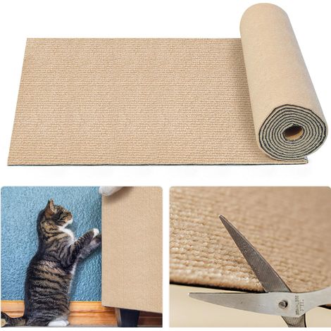 Tappetino tiragraffi autoadesivo per gatti, tiragraffi fai da te per gatti da arrampicata 40×200 cm, tiragraffi per gatti per divano, tappetino tiragraffi autoadesivo per la protezione del divano