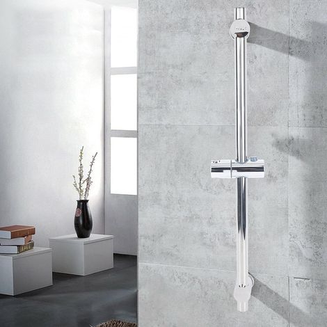 Duschstange Stanz Nagelfrei Edelstahl Dusche Brausestange Höhenverstellbar Dusche Stange 66 cm für Badezimmer