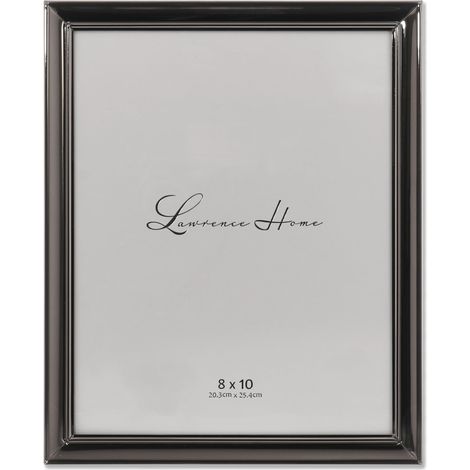 Cadre photo en métal fumé noir 20,3 x 25,4 cm – Motif str (1/4)