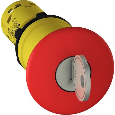 Xb7ns9445 Schneider - Bouton D'arrêt D'urgence à Clé - Tête ø40 - Trou ø22 - 1no+1nf - Harmony Xb7 (1/3)