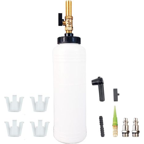 Purgeur sous vide  1 L Purgeur de pression de frein et pompe - Purgeur de frein pneumatique - Outils de purge d'embrayage pour changement d'huile de frein (1/5)