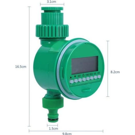 1 Programmateur d'Irrigation, Électronique LCD, Plastique, Robinet 21mm, Tuyau 13mm, Jardin (1/3)