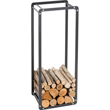 Portalegna da Assemblare 44,5x29,4x115 cm Crea Eki in Acciaio Nero (1/2)
