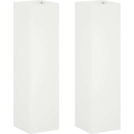 Maison Exclusive - Garten-Pflanzgefäß 2 stk. Weiß 20 x 20 x 75 cm (1/5)