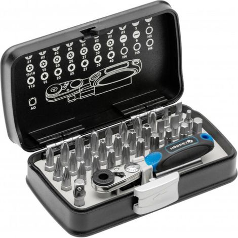 Bit-Satz 33-teilig Högert HT1R460 Bit-Set Steckschlüssel Adapter Bithalter Ratsche (1/5)