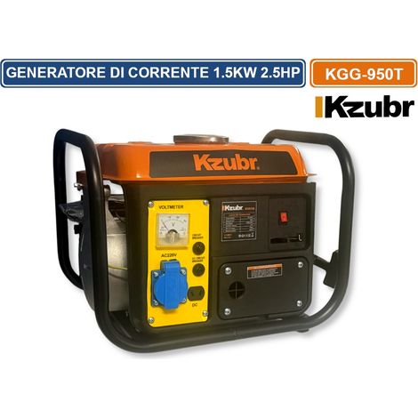 GENERATORE DI CORRENTE GRUPPO ELETTROGENO 650 WATT 1.5KW MONOFASE AC DC 2.5HP 63CC KGG-950T (1/5)