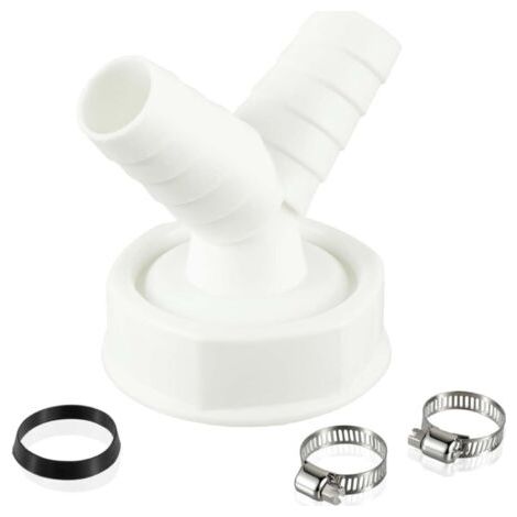 Adaptateur Vidange Machine à Laver 11/2 pouce, Lave-vaisselle Adaptateur en Y, Raccord Double Evacuation Machine, Tuyau de Vidange avec Entrée 19-23 mm, Sortie DN 45, Avec 2 Collier de Serrage (1/5)