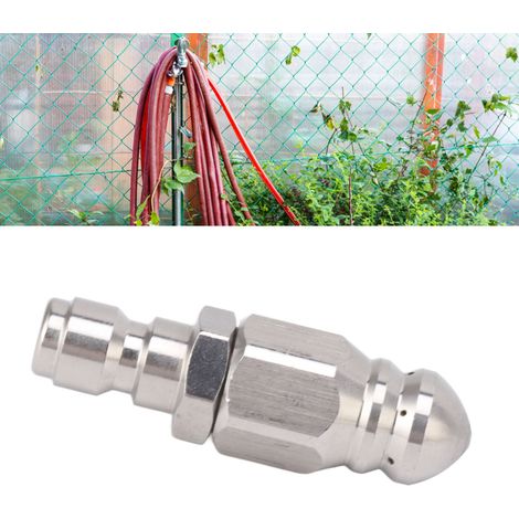 56-mm-Rohrreinigungsdüse aus Edelstahl, 1 vorne, 6 hinten, 5000 PSI zur Beseitigung von Verstopfungen in Toiletten und Rohren (1/5)