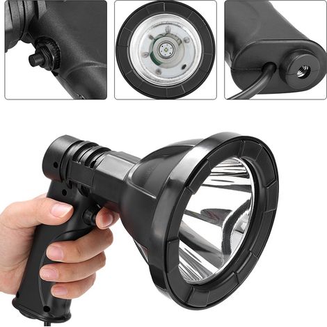 Lampe LED T6 extérieure 35W 5 pouces lampe à main spot portable température de couleur 6000K recharge voiture (1/5)