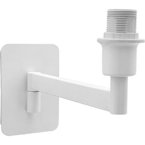 Applique murale blanche 1 x E14, dimensions 14,5 x 8 x 22 cm, idéale pour l'éclairage décoratif intérieur.