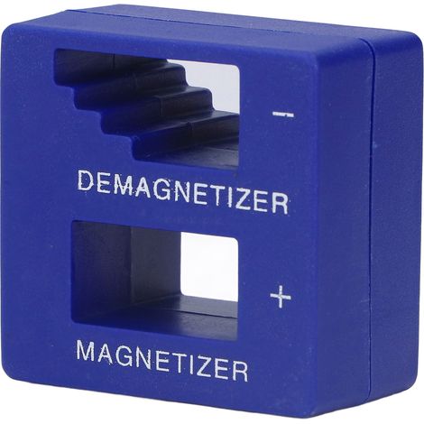 Lot Bleu Démagnétiseur Aimanté ABS Portatif pour Embouts Tournevis Vis Écrous Pincette Outil (1/5)
