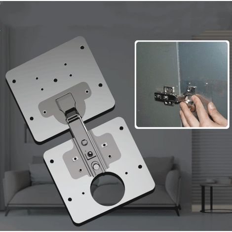 Lot de 3 plaques de réparation pour charnières de meubles (armoires, tiroirs, portes, fenêtres) - Accessoires de réparation en acier inoxydable