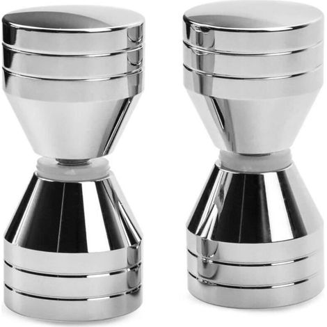 2pcs poignée de porte en verre, Poignée de Porte Inox, 6 × 3cm Bouton de Porte de Douche Poignées de Porte pour Salle de Bain, (1/4)