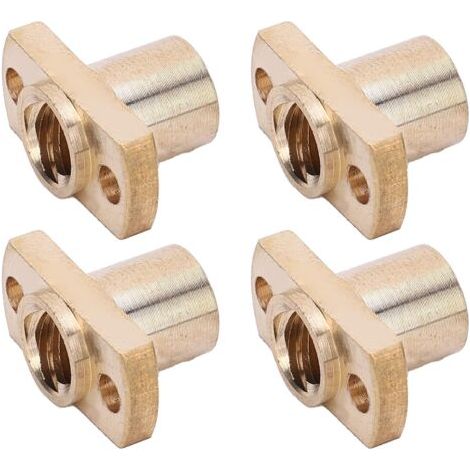 Écrou Trapézoïdal de 8 Mm, 4 écrous Trapézoïdaux, écrou à Vis Trapézoïdale, Pièces d'imprimante 3D, Fixations de Matériel à Bride H en Laiton T8 3D, Vis à Plomb à Mouvement (1/5)