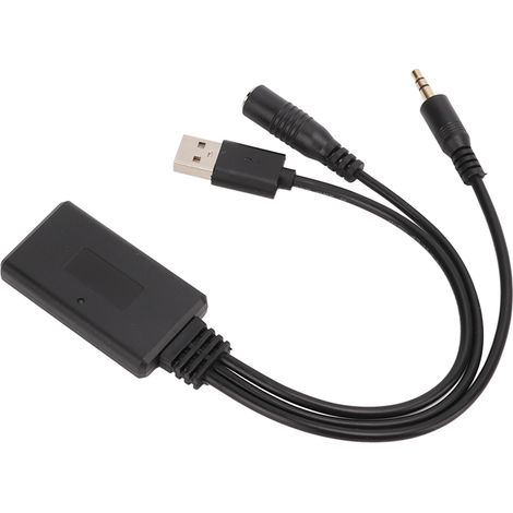 Adaptateur Bluetooth 5.0 Voiture USB avec Câble Aux et Micro Intégré, Remplacement Compatible Hyundai, Kit Mains Libres Auto (1/5)