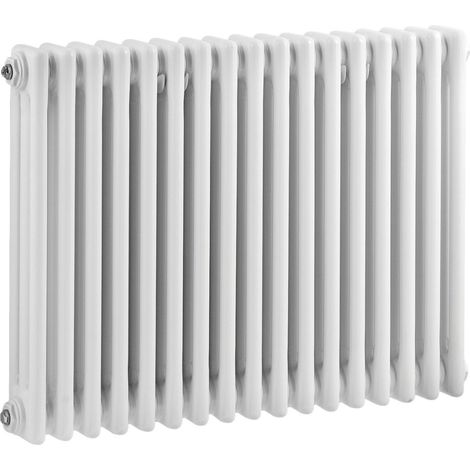 Bayswater Nelson 3-Column Horizontal Radiator 600mm High x 786mm Wide White (1/3)