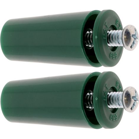 2x Butée d'arrêt de lame finale de volet roulant cône Ø22mm longueur 40mm en PVC avec rondelle et vis Store Fenêtre Enroulement Déroulement Coffre Universel, vert (1/4)