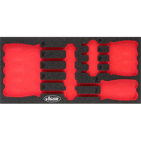 VIGOR Insert en mousse souple, vide V4991-L (1/3)