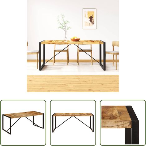Bois de manguier brut -  Table à manger Bois de manguier brut 180 cm (1/5)