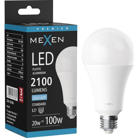 Mexen Nova Bombilla LED E27, A70, 20W, Fr铆a - 6500K, 2100 lm - L100-E27-2065-01 (1/5)