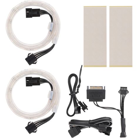 Bandes Lumineuses RGB 5 V - Compatible Avec Cartes Mères ASUS MSI GIGABYTE - SK6812 - Synchronisation Logicielle - 3 Broches - 1 Pièce (1/5)