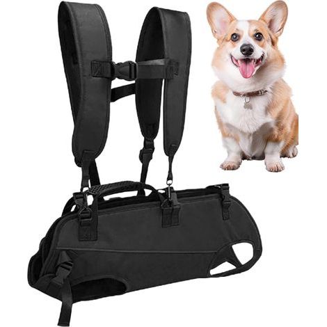 Sac à Dos de randonnée pour Chien, Sangle de Transport Horizontale réglable et Portable pour Chien, vêtements et Accessoires multifonctionnels pour Voyage, randonnée, vélo, Urgence, Sport, extérieur