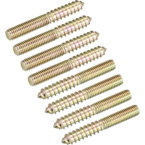 M8x60mm Vis Double Filetage Boulon 8 pièces Double Extrémité Cheville pour Bois Meuble (1/4)