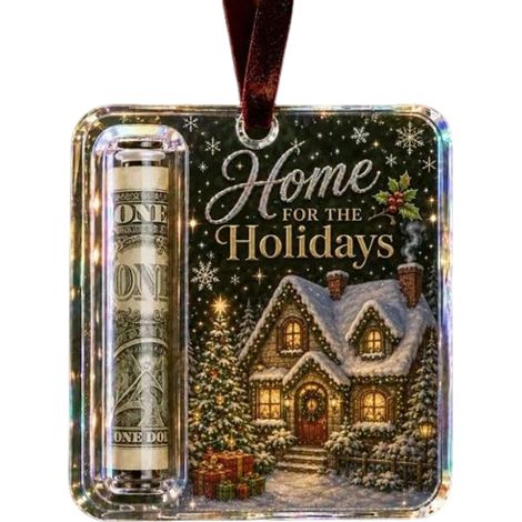 Irovami Porte-monnaie de Noël bonhomme de neige - Décoration suspendue - Maison (1/5)