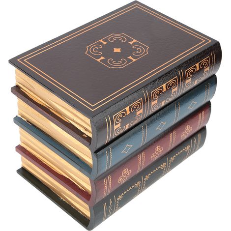 Boîte de rangement décorative vintage style européen pour faux livres, décoration d'étagère pour la maison ou le bureau n° 2 (1/5)
