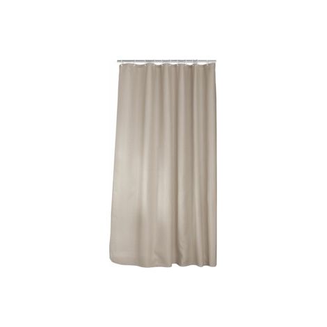 Rideau de douche avec crochets 180 x 200 cm jacquard uni quartz Taupe (1/3)