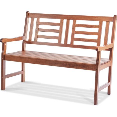 122 cm (48 Zoll) hohe Gartenbank aus Holz, Tragfähigkeit 317,5 kg, wetterfest, für Park, Terrasse und Veranda (1/5)