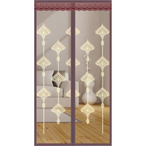 Porte moustiquaire magnétique 70 x 200 cm (largeur hauteur) en fibre (1/5)