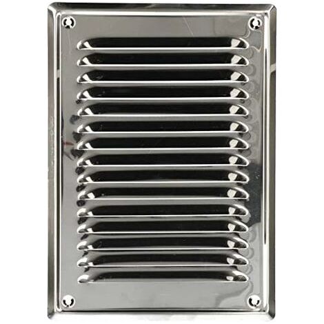 Grille de ventilation 230 x 165 mm en acier inoxydable – Moustiquaire anti-insectes – Résistante aux intempéries – Protection pour ventilation-NANOTEH (1/5)