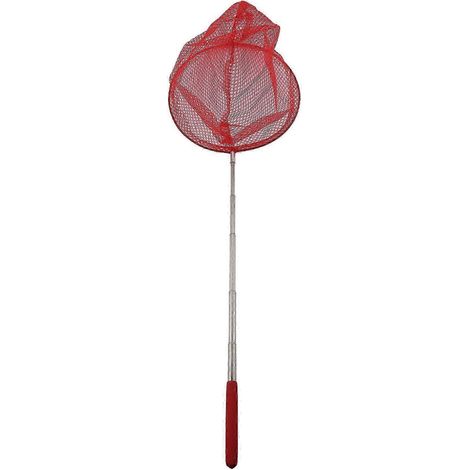 Sac filet télescopique d'extérieur en acier inoxydable - rouge, un outil de pêche pratique et portable. (1/5)