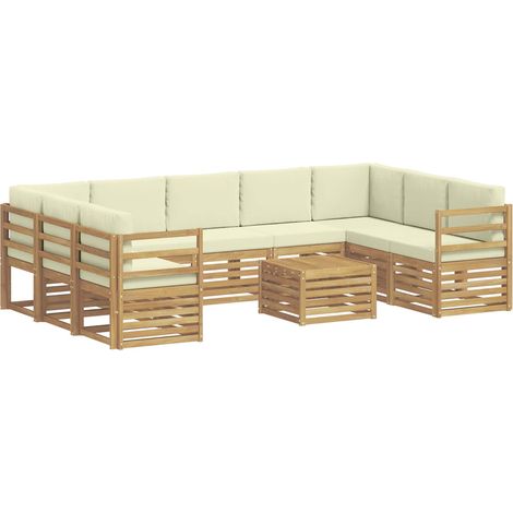 Conjunto de sofás de exterior 10 uds. vidaXL (1/5)