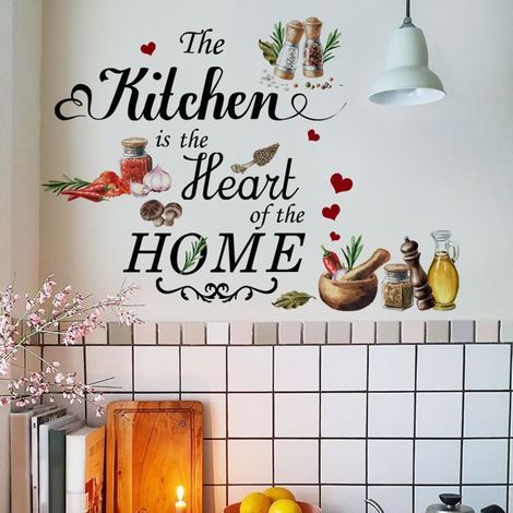 Black Kitchen Wall Decals "Bless This Kitchen" - Butterflies, Eat, Love, Drink, Quotes & Utensils (1/5)