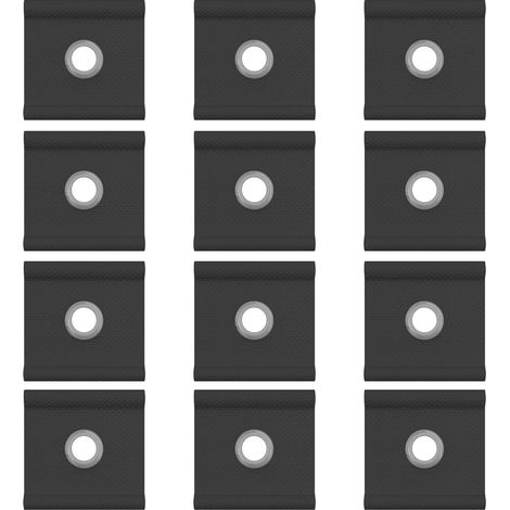 12 x Kederhaken, Kedertülle für 5mm Kederschiene, Kederhaken, Markisenhaken, für Kederschiene Markise (Schwarz)