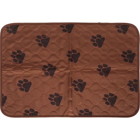 Tapis de pipi lavable pour chien, absorbant, imperméable, réutilisable, coussinets d'entraînement pour animaux de compagnie, pour chiens, chats, animaux de compagnie, marron foncé (1/5)