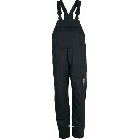 ROFA Pantalon bavette de protection pour soudeur Splash, anthracite foncé / gris, taille DE : 50