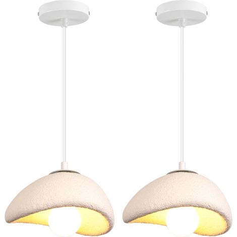 Lustre rétro 20 cm – Abat-jour en matériaux de qualité – Douille E27 – Longueur câble réglable 100 cm – Éclairage intérieur moderne – (1/5)