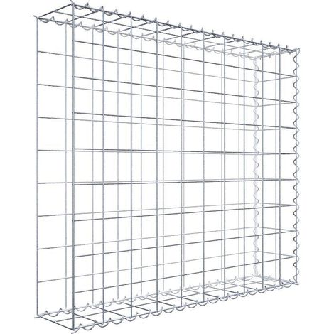 Gabiondeco - Gabion - Element de prolongation en longueur 100 cm x 90 cm x 20 cm (L x H x P). maille 10 x 10 cm. Spirale. Avert.: il manque une grille - Made in Germany (1/5)