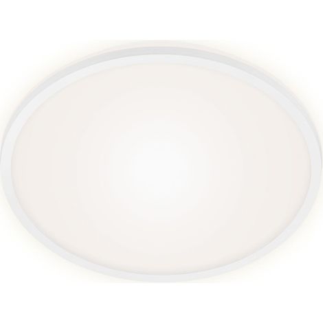 Plafonnier à LED, plafonnier avec effet rétroéclairé, 15 watts, 1500 lumens, 4000 kelvins, blanc, 280x42mm (DxH) (1/5)
