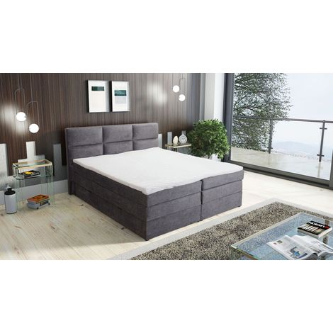 Piano Boxspringbett 180x200 Hotelbett Bonellfederkern Bett mit Topper Bettkasten (1/5)