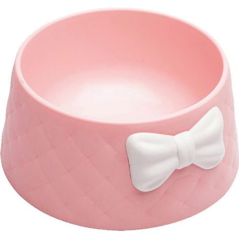 Gamelle décorative avec nœud papillon, adorable, pour chiens et chats - Rose (1/5)