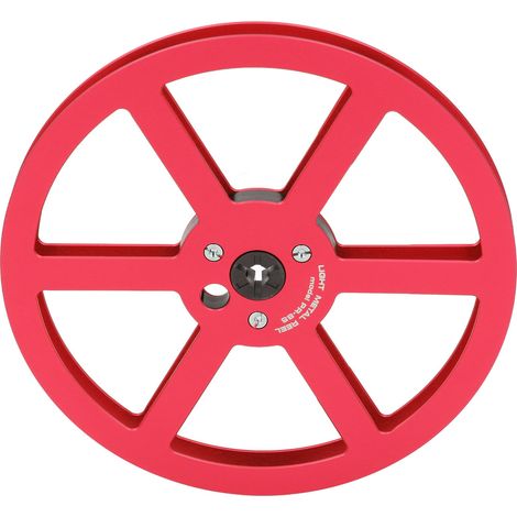 Bobine de bande magnétique vide 1/4 7 pouces, 6 trous, en alliage d'aluminium, pour machine d'ouverture de disque, rouge (1/5)