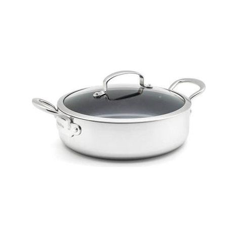 GreenPan CC003820-001 Premiere Padella per friggere Gourmet con rivestimento antiaderente in ceramica Thermolon Infinity Pro e coperchio incluso diametro 26 cm colore Argento