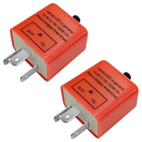 CF-13 Lot de 2 relais clignotants LED à 3 broches 12 V à fréquence réglable pour clignotants LED, CF13 EP34 (1/5)