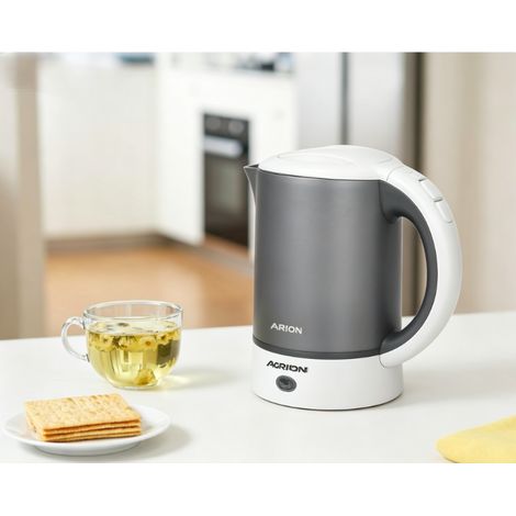 Bouilloire électrique de voyage Aigostar 650W 0,6L, modèle mini portable en plastique, fonction pratique et compacte, parfaite pour chambre d’étudiant et bureau (1/3)