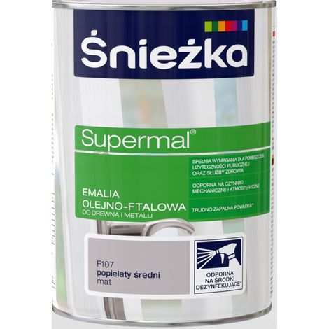 Esmalte de ftalato de aceite 艢nie偶ka Supermal para madera, metal y fresno, acabado mate, 0,8 L